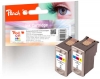 Peach Twin Pack testine di stampa colore, compatibile con  Canon CL-41C*2, 0617B001