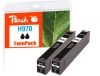 Peach Twinpack cartouche d'encre noire compatible avec  HP No. 970 bk*2, CN621A*2