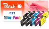 Peach 10er-Pack Tintenpatronen kompatibel zu  Epson T2706, No. 27, C13T27064010*2