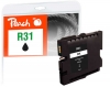 Peach Tintenpatrone schwarz kompatibel zu  Ricoh GC31K, 405688