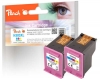 Peach Doppelpack Druckköpfe color kompatibel zu  HP No. 303XL C*2, T6N03AE*2