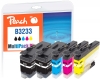 Peach Spar Plus Pack Tintenpatronen kompatibel zu  Brother LC-3233