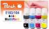 Peach Spar Pack Tintenpatronen kompatibel zu  Epson No. 103, No. 104, T00P640